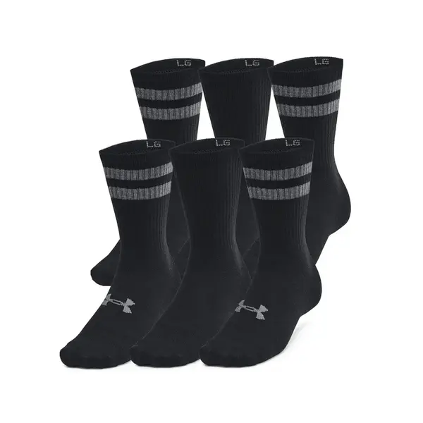 Under Armour Essential 6pk Crew Socks M
