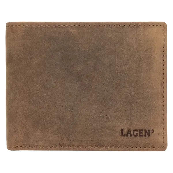 Pánská kožená peněženka Lagen Cention - hnědá