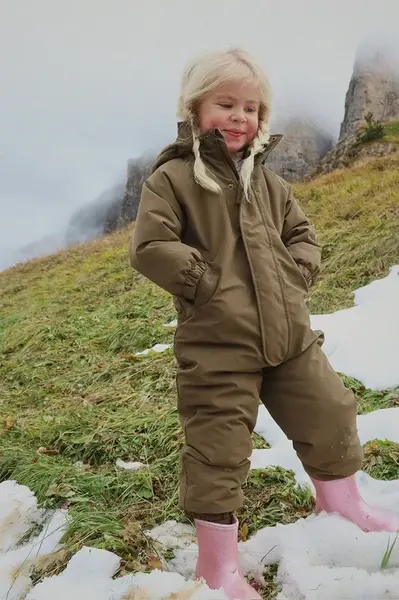 Dětský overal Konges Sløjd AWARD SNOWSUIT SOLID GRS zelená barva, KS103444