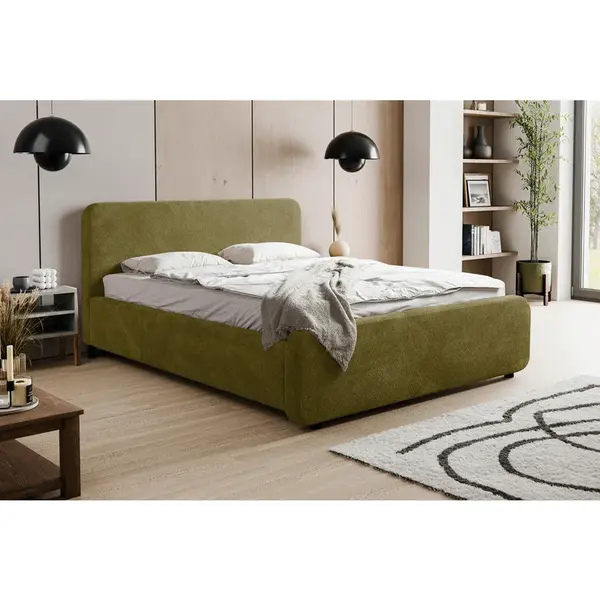 MID.YOU ČALOUNĚNÁ POSTEL, 180/200 cm, zelená
