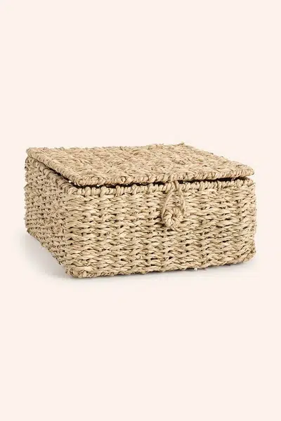 Úložný box Calma House Catola 20 x 20 x 10 cm oranžová barva