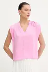 Blúzka Morgan ružová farba, jednofarebná, OROOVE