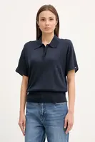 Polo s prímesou hodvábu Tommy Hilfiger