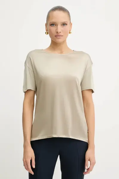 Tričko z hodvábnej zmesi BOSS Esandy