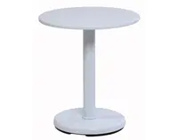 Okrúhly odkladací stolík Henrik, 42 cm, lesklý biely%