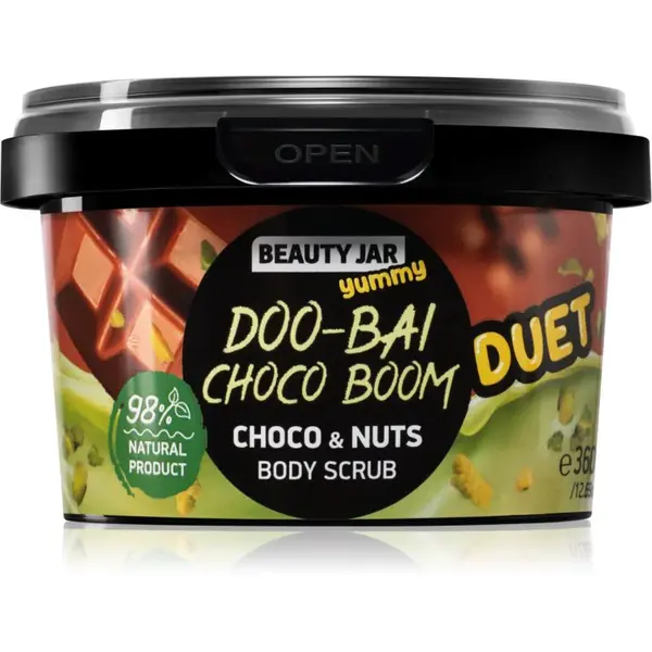 Beauty Jar Yummy Doo-Bai Choco Boom jemný telový peeling 360 g