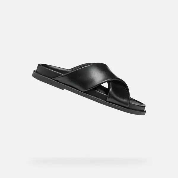 Black women's slippers Geox Adelash - Women's