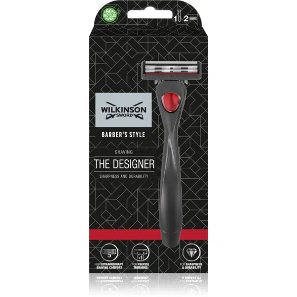 Wilkinson Sword Barbers Style The Architect holicí strojek + náhradní hlavice 2 ks