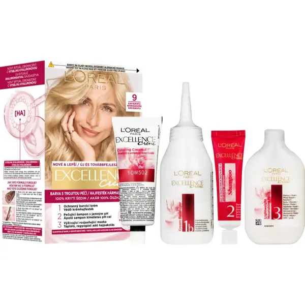 L’Oréal Paris Excellence Creme barva na vlasy odstín 9 Light Natural Blonde 1 ks