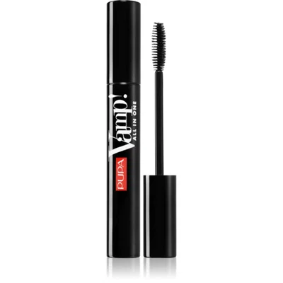 PUPA Milano Vamp! All In One řasenka pro objem, délku a oddělení řas odstín 101 Black 9 ml