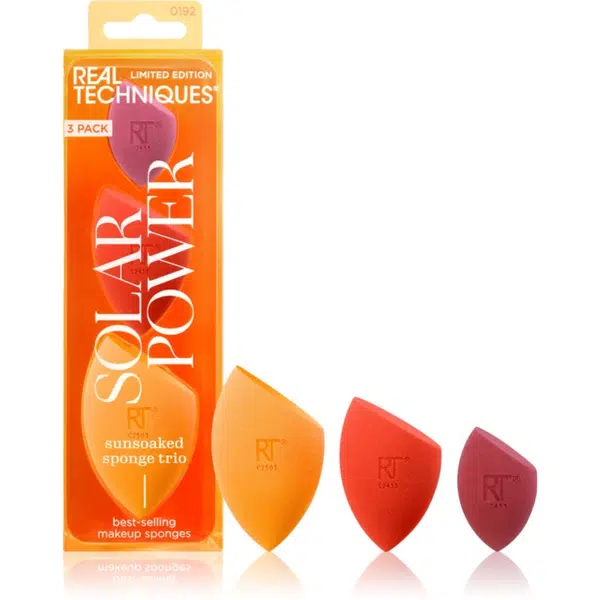 Real Techniques Solar Power Sponge Trio sada aplikátorů 3 ks