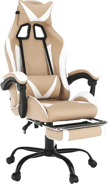 TEMPO KONDELA Herní křeslo, černá/bílá/béžová, OZGE 2 NEW