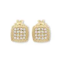 Soliter Zlaté čtvercové náušnice pecky 745 239 001 01047 0000000