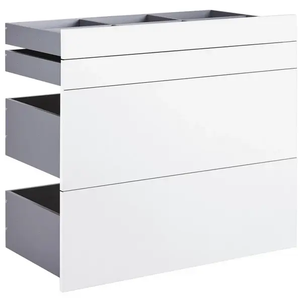 Hom`in SADA ZÁSUVEK, bílá, 90,9/82/46,8 cm