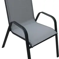 ROJAPLAST Zahradní křeslo XT1012C kovové - šedá textilie
