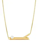 Preciosa Stylový pozlacený náhrdelník Twig s pravou říční perlou 5388Y01