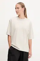 Bavlněné tričko adidas Essentials dámské, béžová barva, JE0001