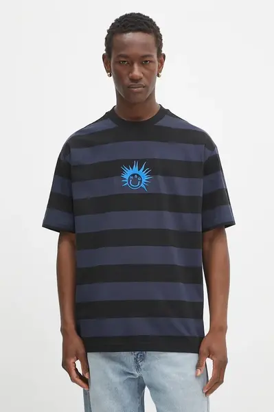 Bavlněné tričko Hugo Blue pánské, černá barva, 50543929