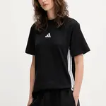 Bavlněné tričko adidas Essentials dámské, černá barva, JD0846