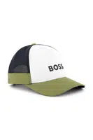 Dětská bavlněná kšiltovka BOSS zelená barva, s potiskem, J51687