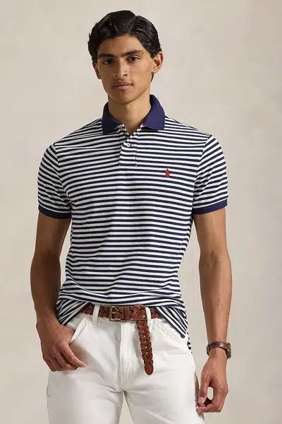 Bavlněné polo tričko Polo Ralph Lauren bílá barva, 710956682