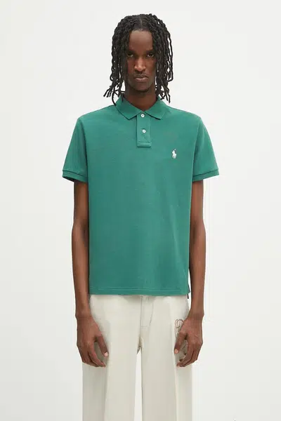 Bavlněné polo tričko Polo Ralph Lauren modrá barva, 710680784
