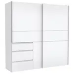 Carryhome SKŘÍŇ S POSOUVACÍMI DVEŘMI, bílá, 200/200/61 cm