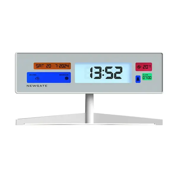 Budík Newgate Supergenius 21,8 cm bílá barva