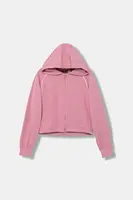 Dětská mikina Guess růžová barva, s kapucí, hladká, J5YQ08 KCY62