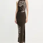 Šaty Guess PENELOPE zelená barva, maxi, přiléhavé, W5YK19 KCZC2