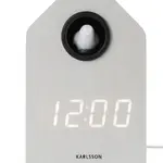 LED budík Karlsson Cuckoo LED 16 cm bílá barva