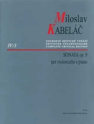 Sonáta pro violoncello a klavír op. 9 - Miloslav Kabeláč