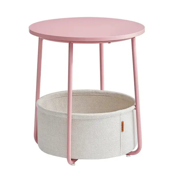Boxxx ODKLÁDACÍ STOLEK, recyklované dřevo, růžová, bílá