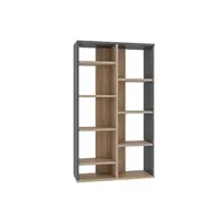 MID.YOU REGÁL, antracitová, barvy dubu, 72/123,6/25 cm