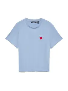 VERO MODA Tričko  levanduľová / červená