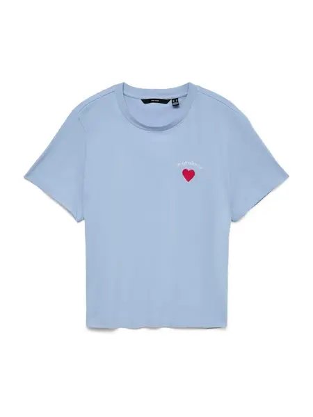 VERO MODA Tričko  levanduľová / červená
