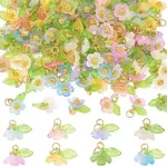 120Pcs 8 Colors Frosted Acrylic Pendants