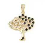 Brass Micro Pave Clear Cubic Zirconia Pendants