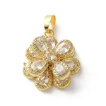 Brass Micro Pave Cubic Zirconia Pendants