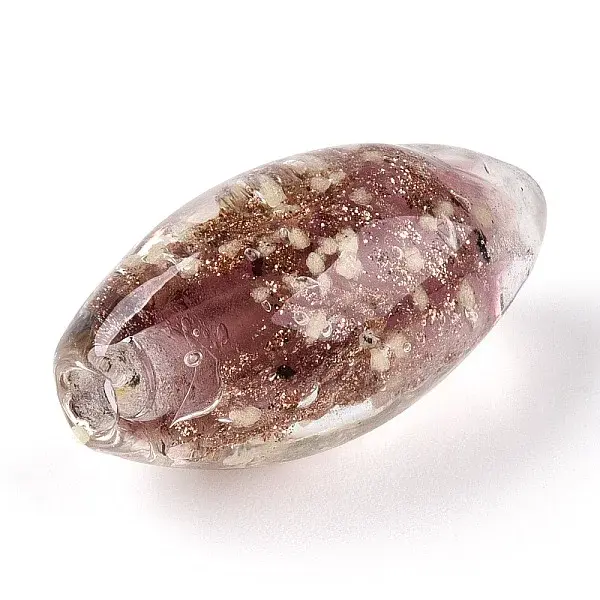 Luminous Handmade Gold Sand Lampwork Beads