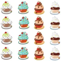 16Pcs 4 Styles Zinc Alloy Pendants