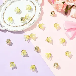 20Pcs Acrylic Flower Charms