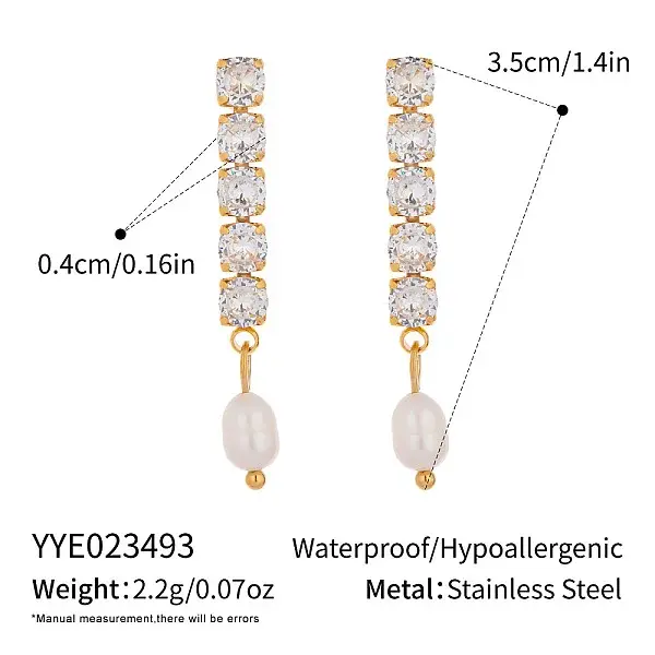 Stainless Steel Oval Dangle Stud Earringss