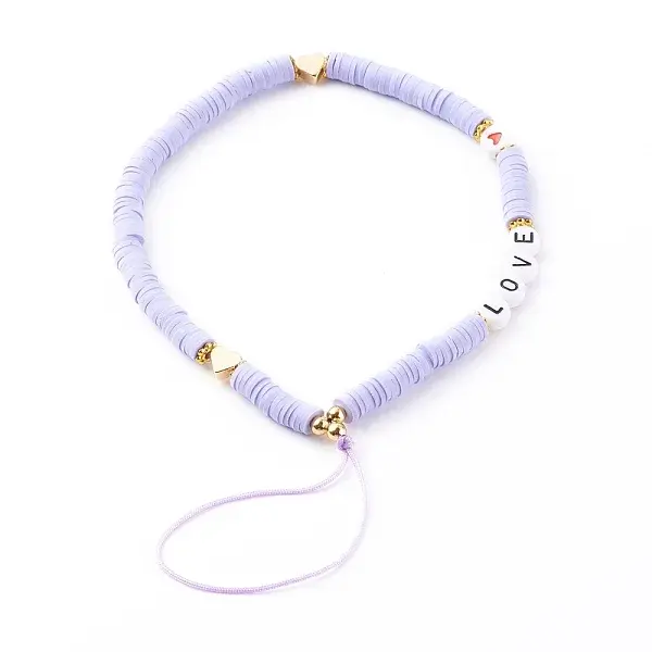 Polymer Clay Heishi Beaded Mobile Straps