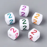 Opaque Acrylic European Large Hole Beads