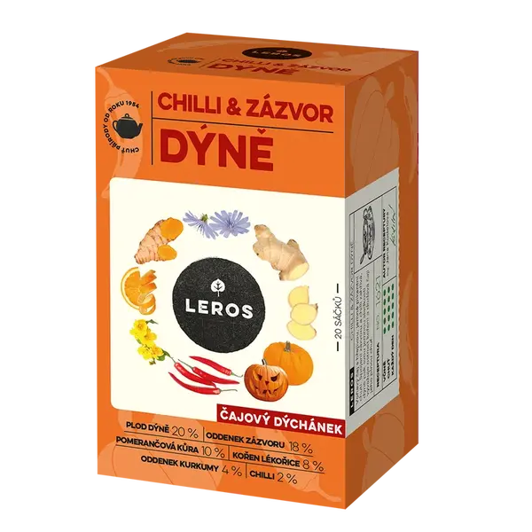Leros Čajový dýchánek Chilli&zázvor&dýně 20x2 g