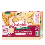 BABYBIO krehké sušienky s ementálom a tymiánom