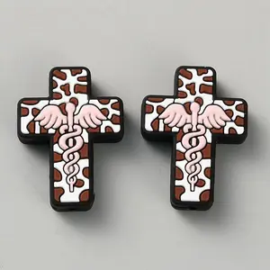 Halloween Cross Silicone Beads