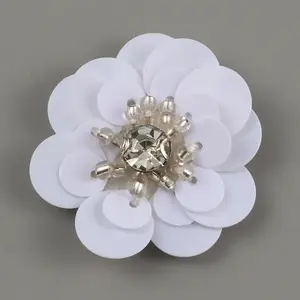 Flower Shape PVC Sequin/Paillette Beading Appliques