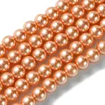 Eco-Friendly Dyed Glass Pearl Bead Strands